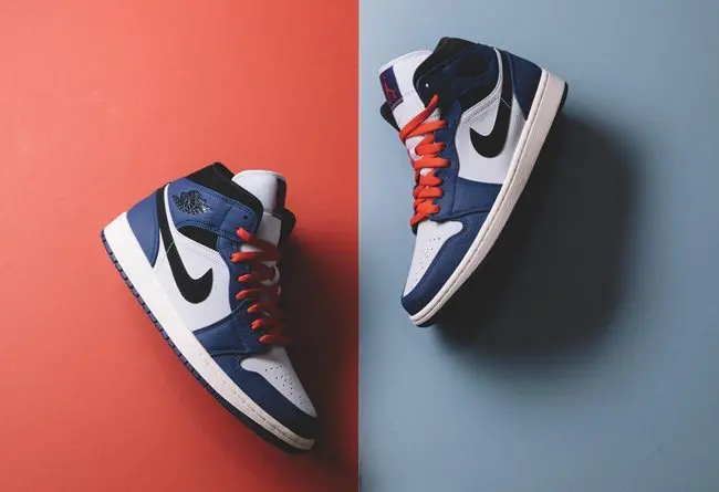 Alternative view of Giày Nike Air Jordan 1 Retro Mid SE 'Deep Royal Blue' 852542-400