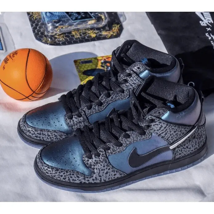 Giày Nike Black Sheep x Dunk High SB 'Black Hornet' BQ6827-001 - Ảnh 3