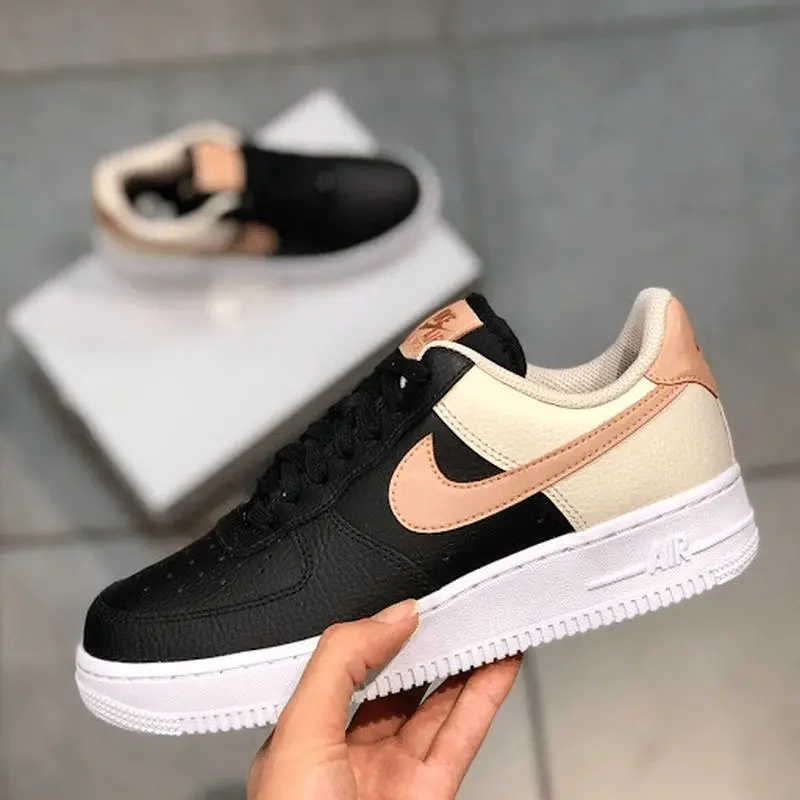 Giày Nike Wmns Air Force 1 '07 'Black Metallic Red Bronze' CU5311-001 - Ảnh 3