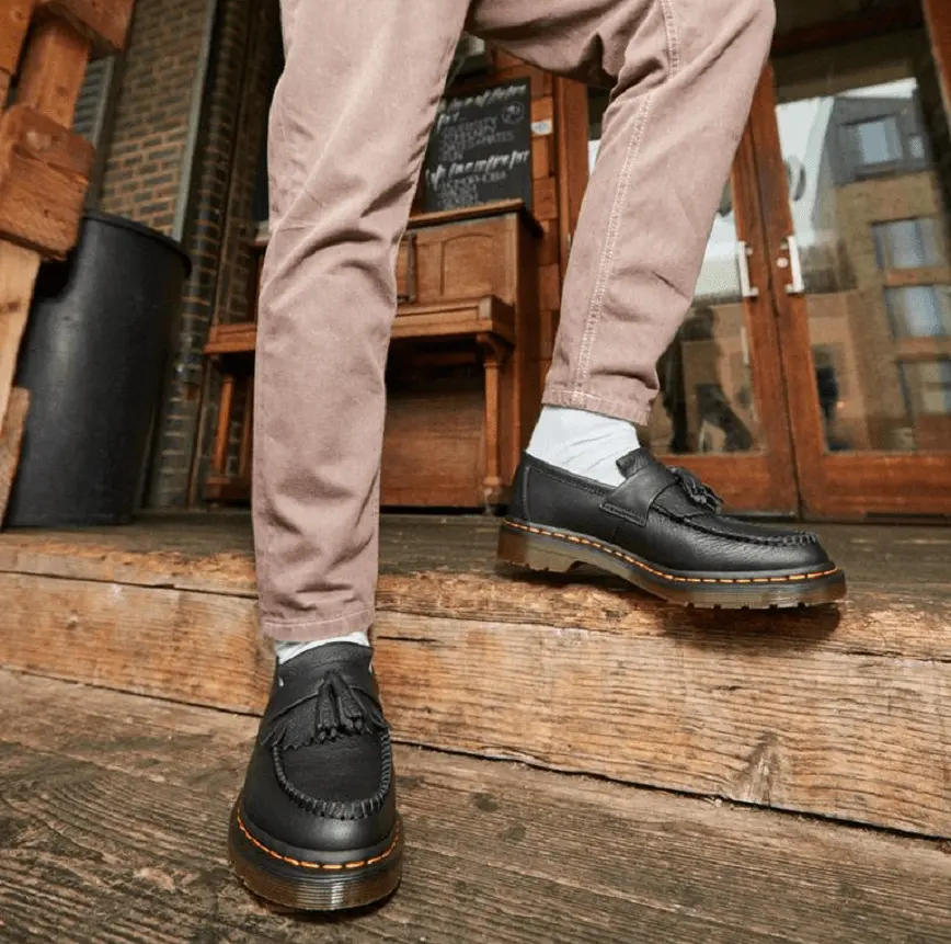 Alternative view of Giày Dr. Martens Adrian Virginia Leather Tassel Loafers 'Black' 22760001
