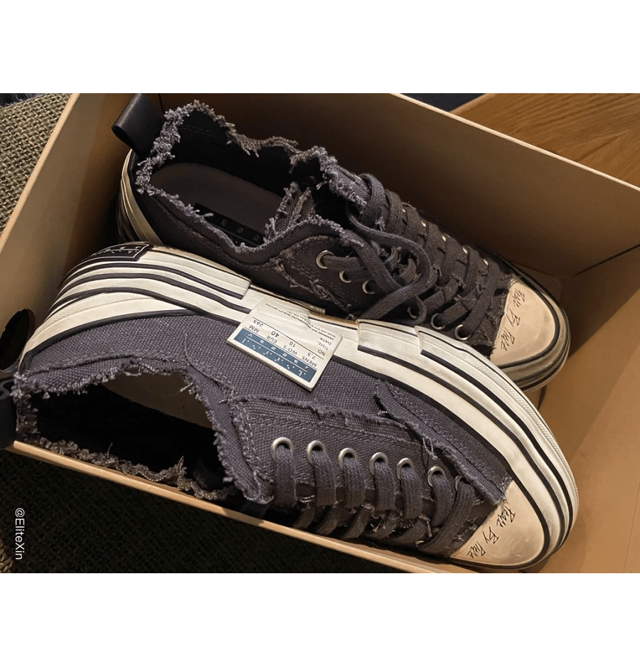 Giày xVESSEL GOP Lows Iron Grey Deconstructed Canvas F21X012G - Ảnh 5