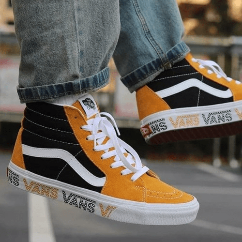 Giày Vans Sk8-Hi 'Check Sunflower' VN0A4BV6SXY - Ảnh 2