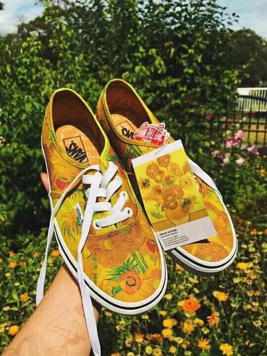 Giày Vans X Van Gogh Authentic Sunflowers VN0A38EMU3W - Ảnh 4