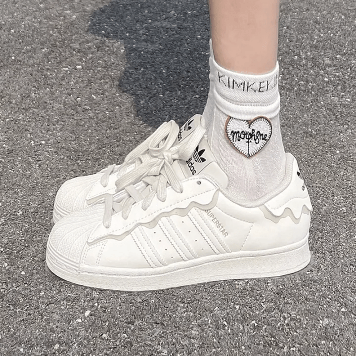 Giày Adidas Superstar 'Cloud White Metallic Gold' GW4441 - Ảnh 5