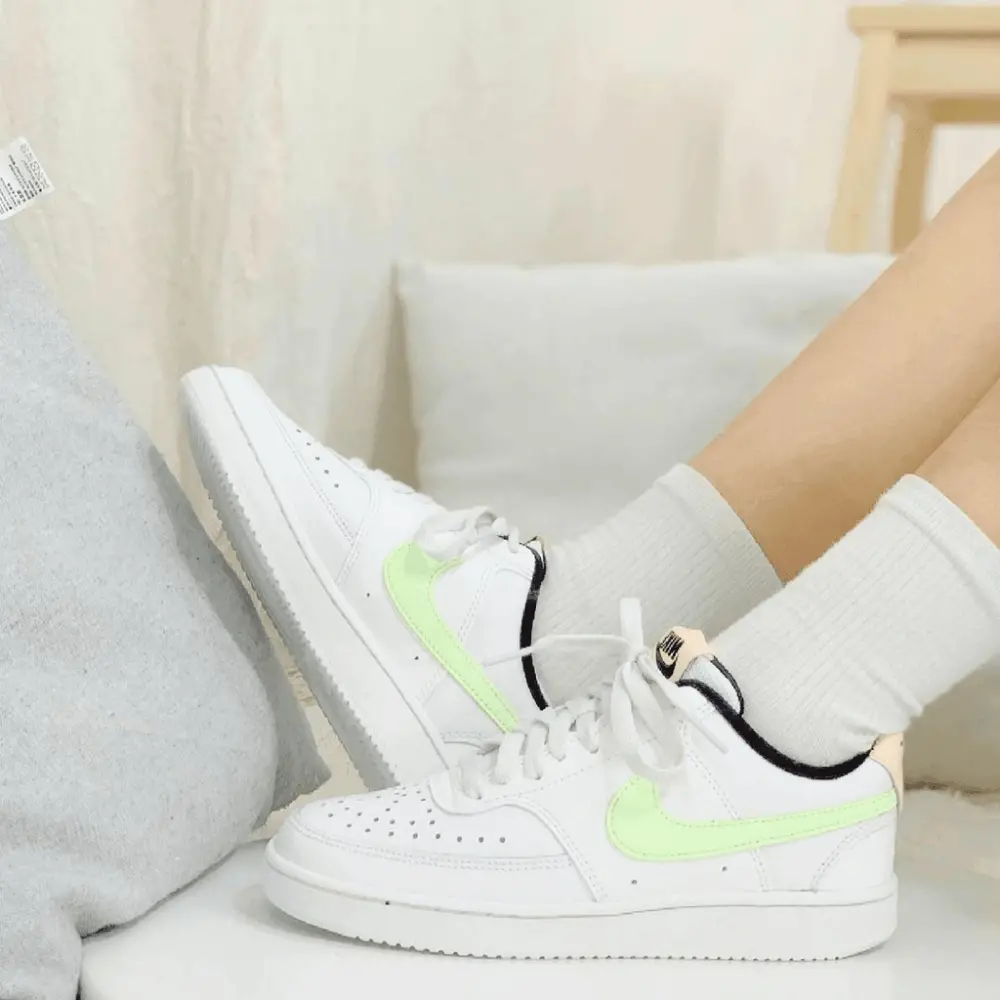 Giày Nike Court Vision Low 'White Barely Volt' DC1868-100 - Ảnh 5
