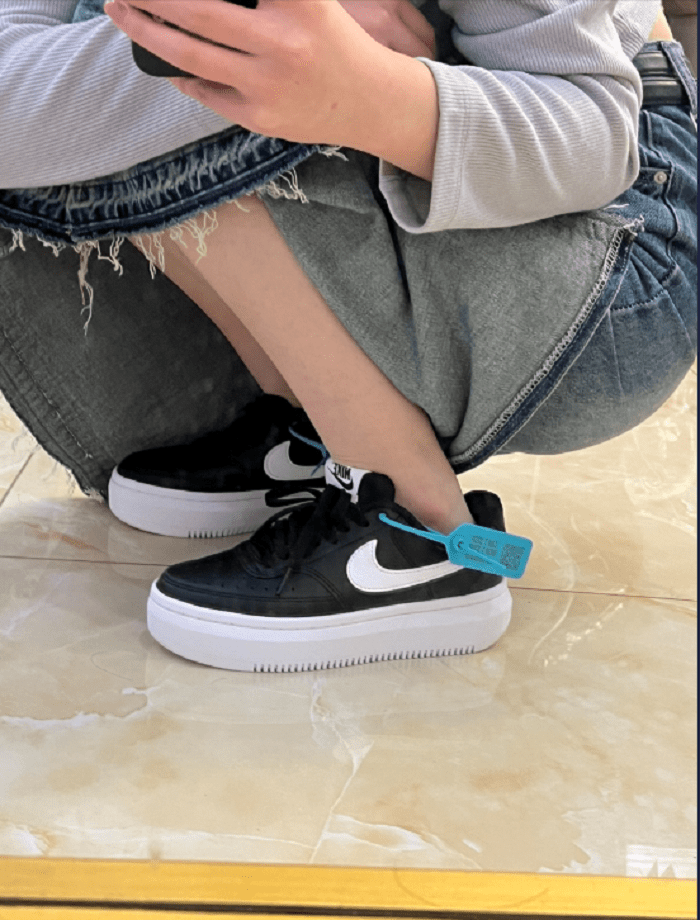 Giày Nike Court Vision Alta 'Black White' DM0113-002 - Ảnh 5