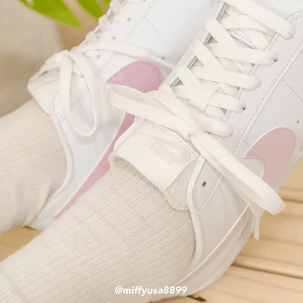 Giày Nike Blazer Low GS 'White Pink Foam' CZ7576-102 - Ảnh 3