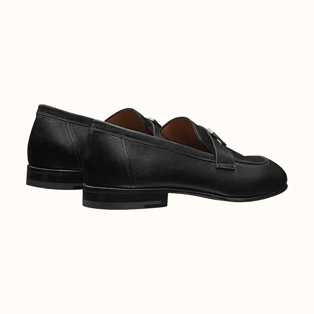 Giày Hermes Wmns Paris Loafers Black Silver HR20210208 - Ảnh 3