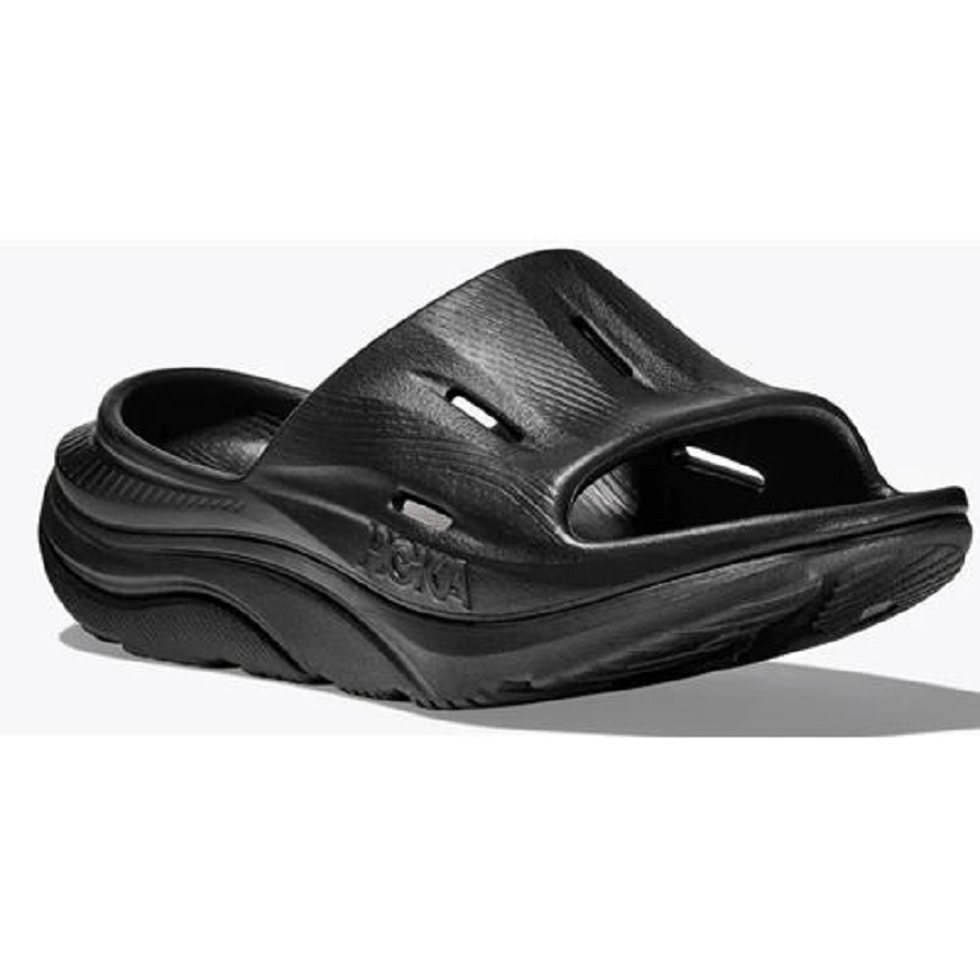 Dép Hoka Ora Recovery Slide 3 Slippers Black 1135061-BBLC - Ảnh 4