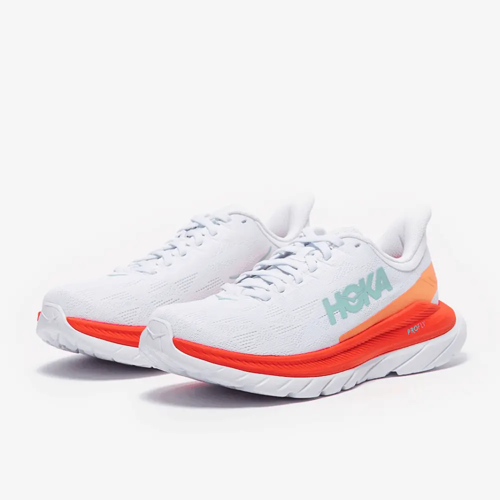 Alternative view of Giày Hoka Mach 4 'White Bright Orange' 1113529-WFS