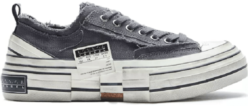 Giày xVESSEL GOP Lows Iron Grey Deconstructed Canvas F21X012G