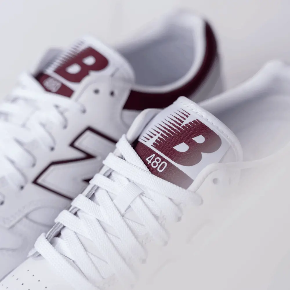 Giày New Balance 480 'White Burgundy' BB480LDB - Ảnh 4