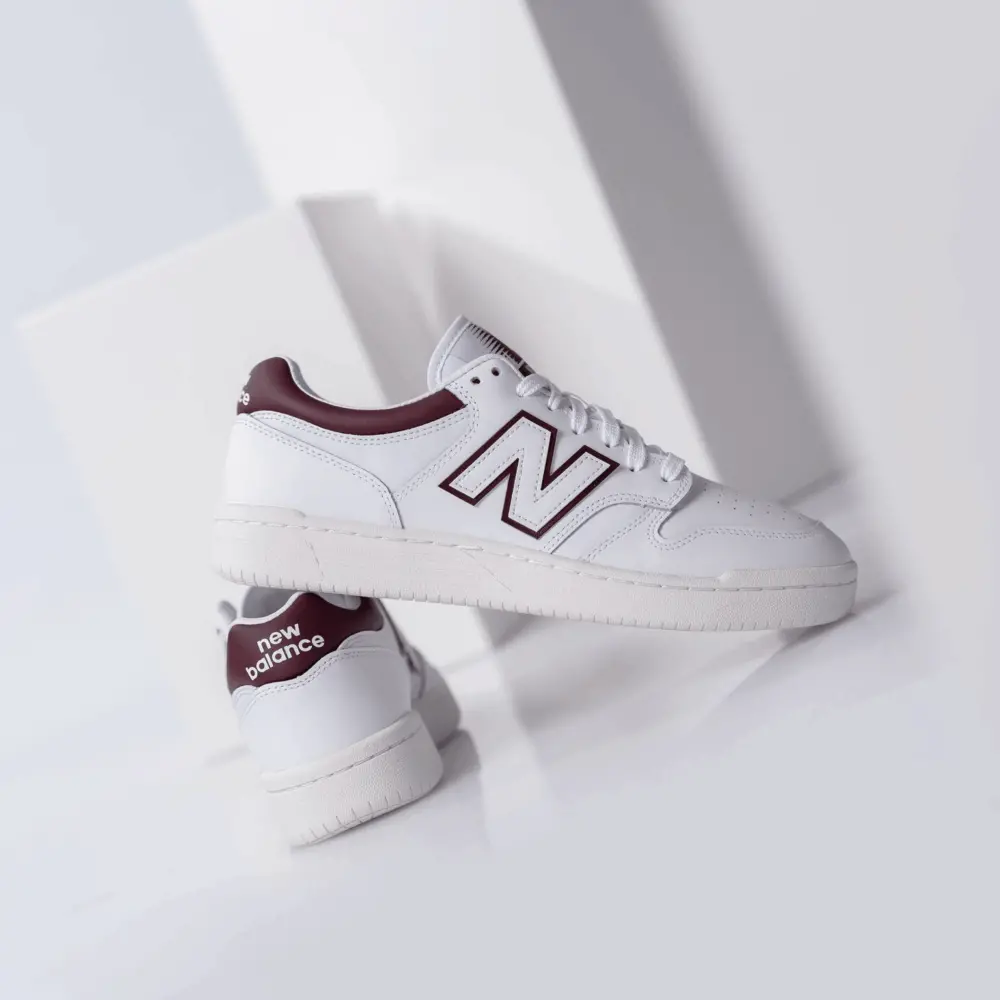 Giày New Balance 480 'White Burgundy' BB480LDB - Ảnh 5