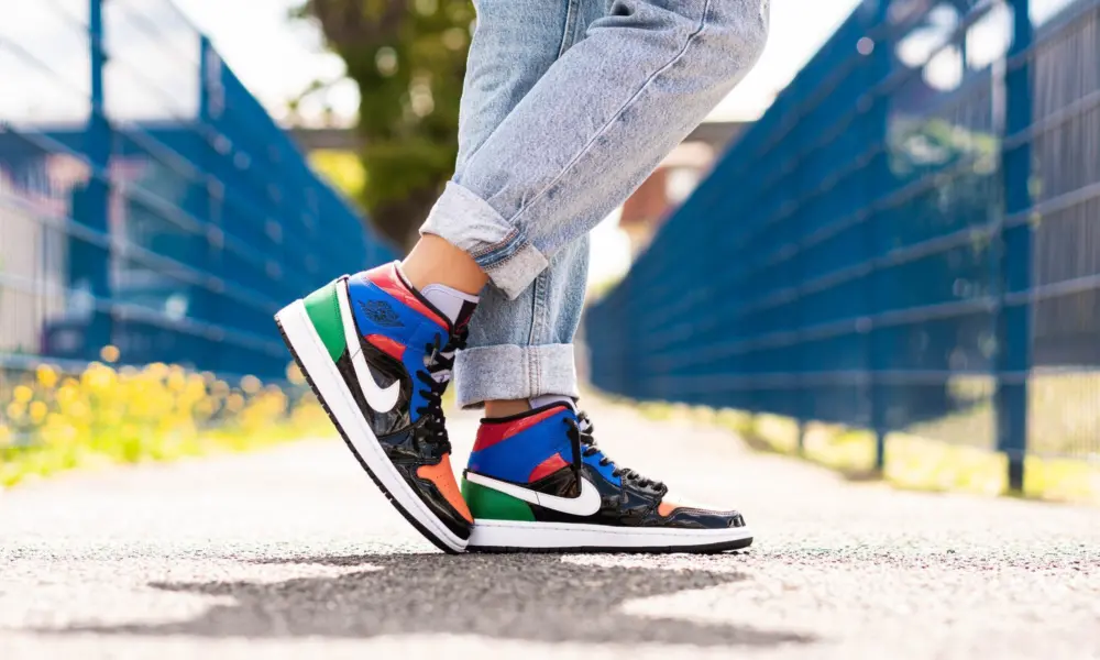 Giày Nike Air Jordan 1 Mid 'Multi Patent' CV5276-001 - Ảnh 4