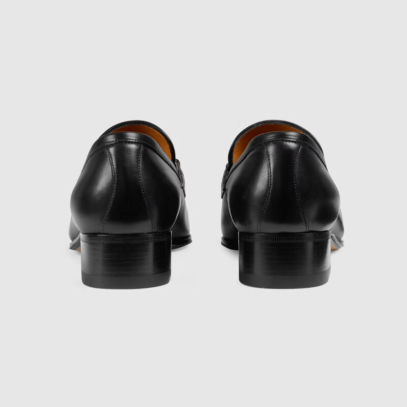 Giày Gucci Loafer With Web And Interlocking G Black 624316-1W610-1066 - Ảnh 2