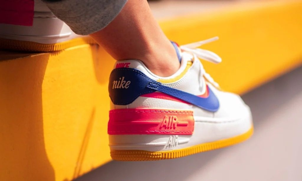 Giày Nike Wmns Air Force 1 Shadow 'White Crimson Blue' CI0919-105 - Ảnh 5