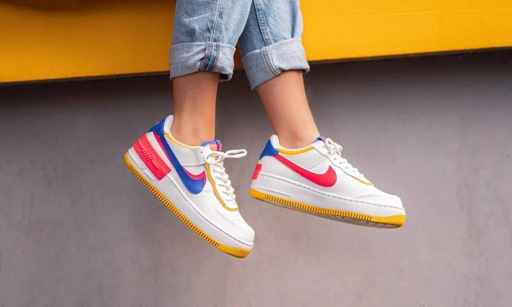 Giày Nike Wmns Air Force 1 Shadow 'White Crimson Blue' CI0919-105 - Ảnh 4