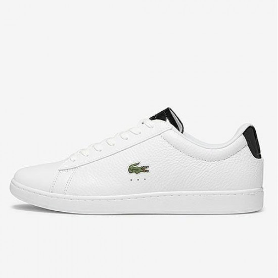 Giày Lacoste Carnaby Evo 220 1 SMA Mens White Leather Lifestyle Sneakers - Ảnh 2