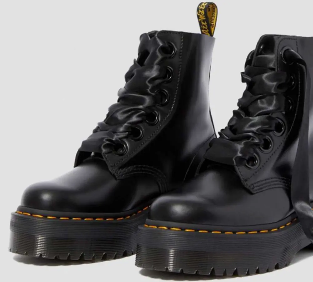 Giày Dr.Martens Molly Women's Leather Platform 'Black' 24861001 - Ảnh 4
