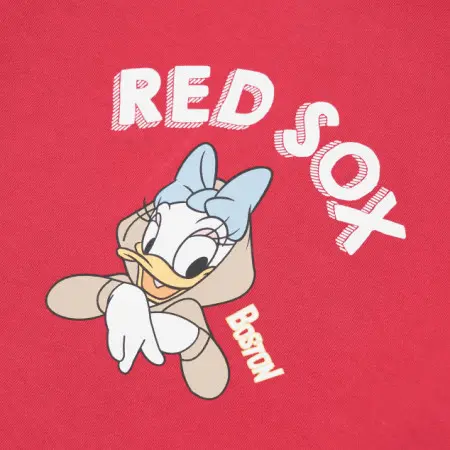 Áo MLB Hoodie X DISNEY Donald Duck Big Logo Verfit Hoodie Boston Red Sox 3AHDD1014-43RDL - Ảnh 3