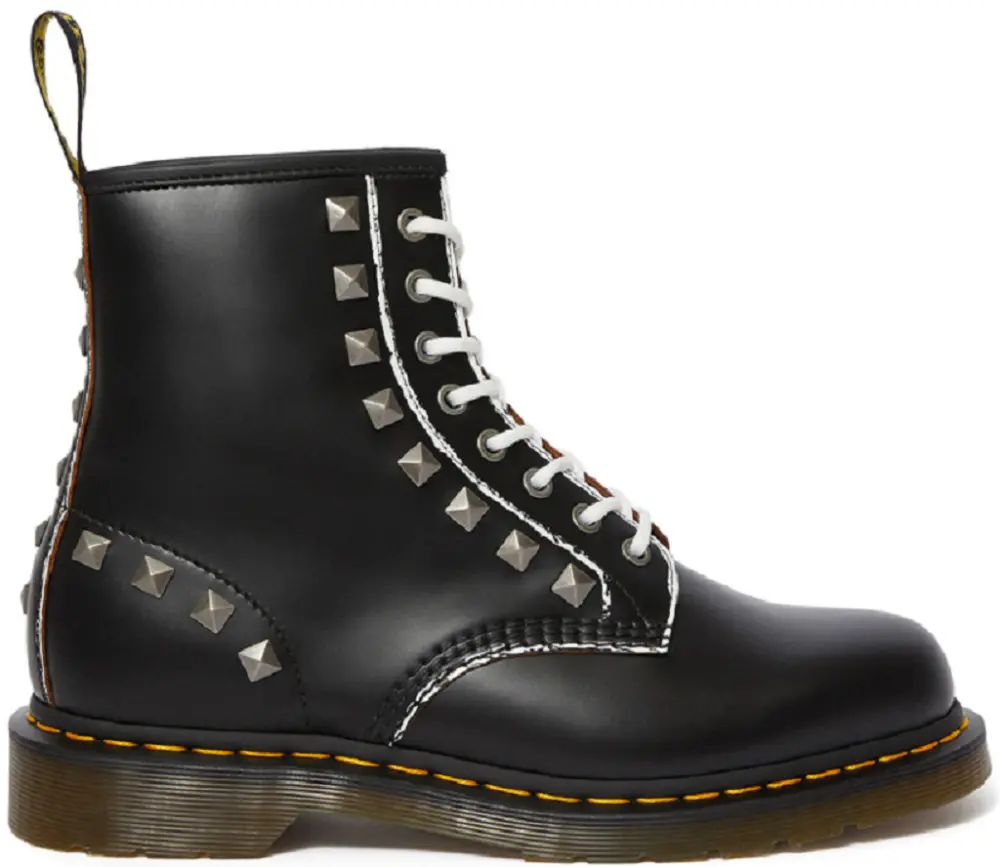 Giày Dr. Martens 1460 Stud Black Rolled Vintage Smooth Boots 25202001