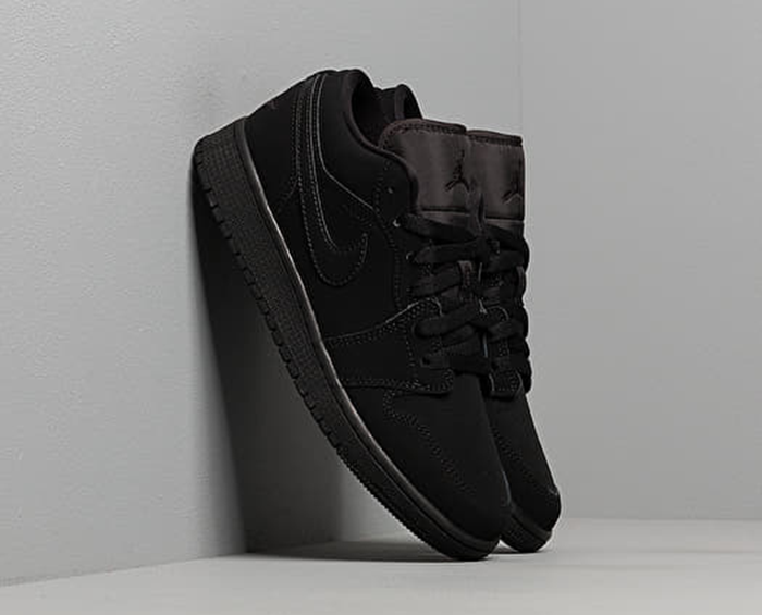 Giày Nike Air Jordan 1 Low GS 'Triple Black' 553560-056 - Ảnh 4