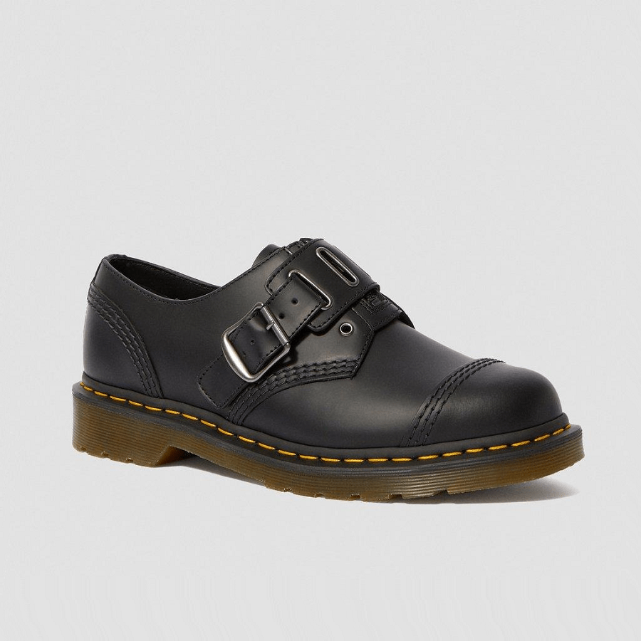 Giày Dr.Martens 1461 Quynn Smooth Leather Buckle 'Black' 25603001 - Ảnh 3