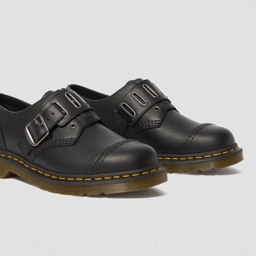 Alternative view of Giày Dr.Martens 1461 Quynn Smooth Leather Buckle 'Black' 25603001
