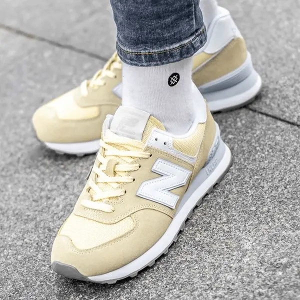 Giày New Balance Wmns 574 'Yellow Blue' WL574ESG - Ảnh 6