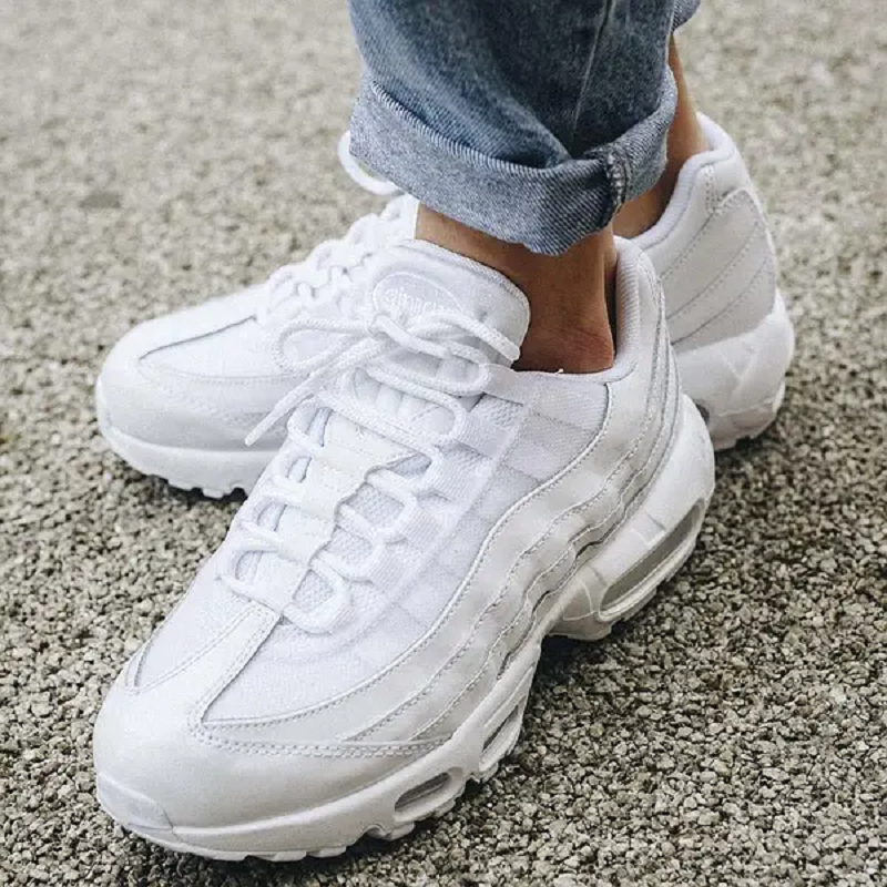 Giày Nike Wmns Air Max 95 ‘Triple White’ 307960-108 - Ảnh 5