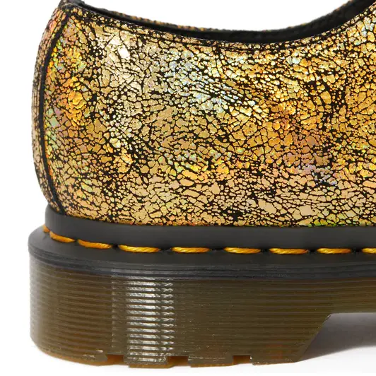 Giày Dr.Martens 1461 Metallic Leather Oxford 'Gold' 25729710 - Ảnh 5