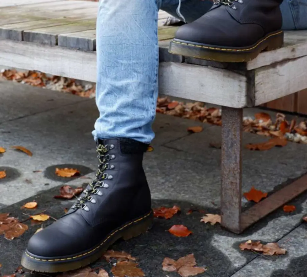 Giày Dr.Martens 1460 Dm's Wintergrip Fleece 'Black' 25990001 - Ảnh 5