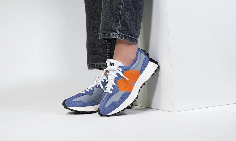 Giày New Balance Wmns 327 'Magnetic Blue Varsity Orange' WS327CB - Ảnh 8