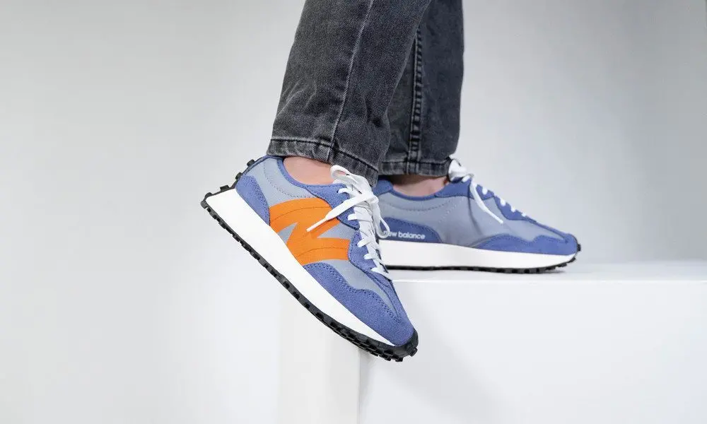 Giày New Balance Wmns 327 'Magnetic Blue Varsity Orange' WS327CB - Ảnh 7