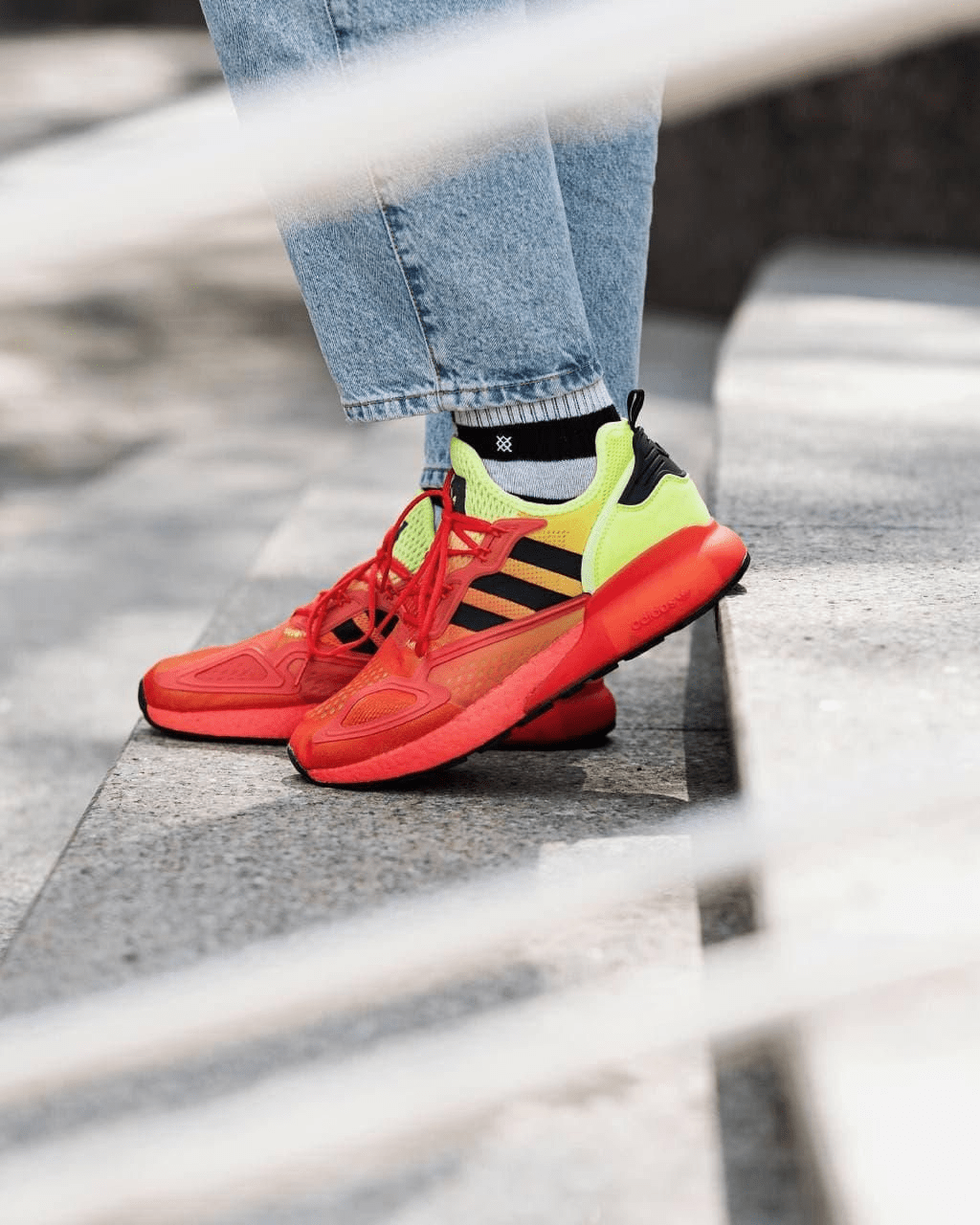 Giày Adidas ZX 2K Boost 'Solar Yellow Red' FW0482 - Ảnh 7