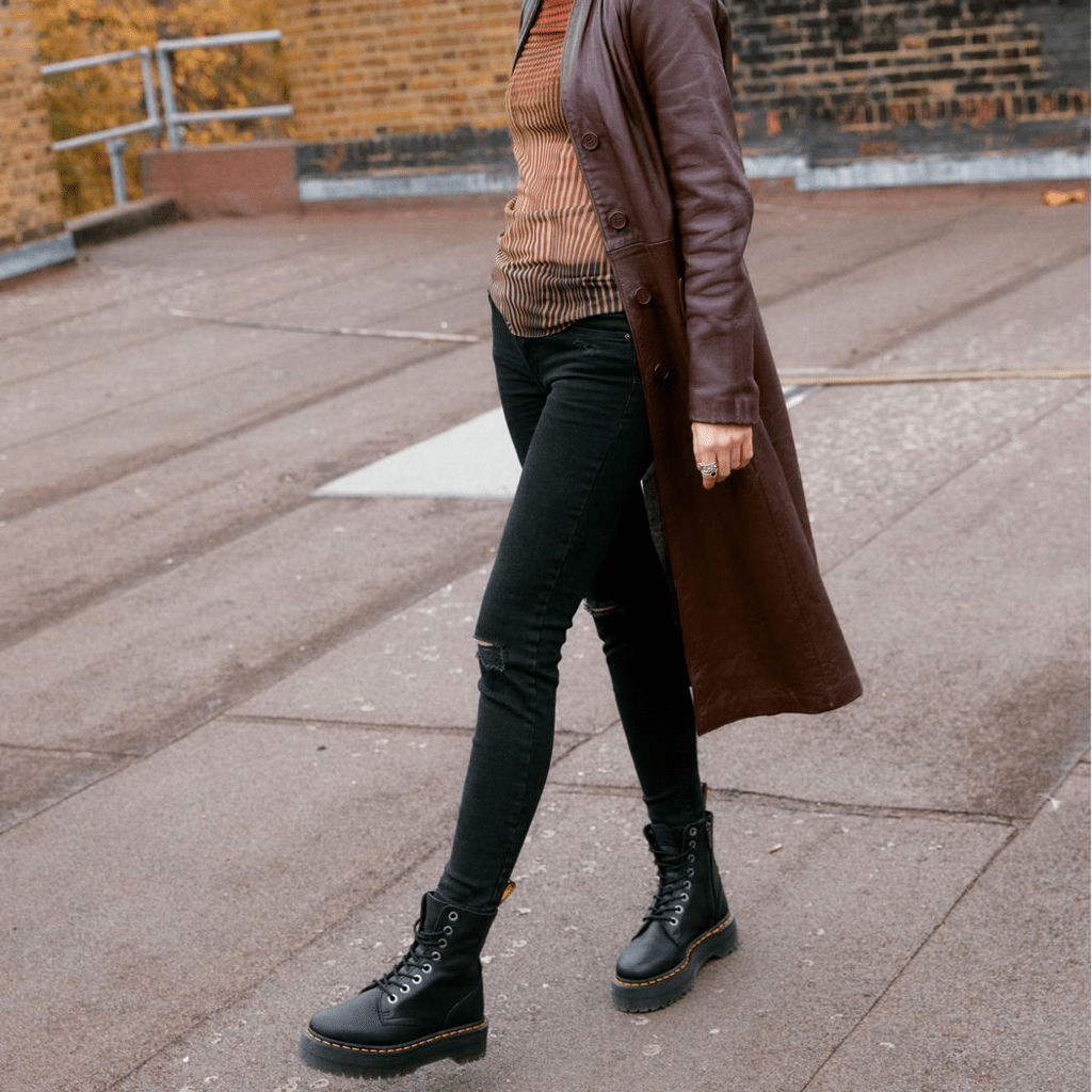 Giày Dr. Martens Black Jadon Pisa Leather Boots 26378001 - Ảnh 6