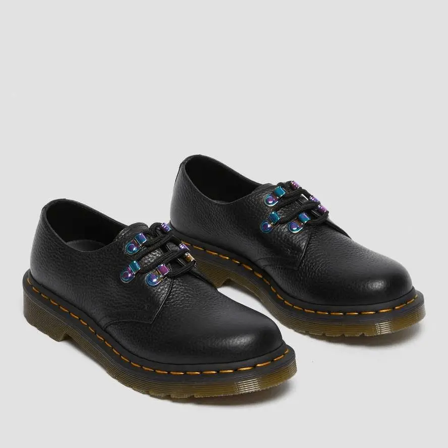 Giày Dr.Martens 1461 Iridescent Hardware Lace Up 'Black' 26414001 - Ảnh 3