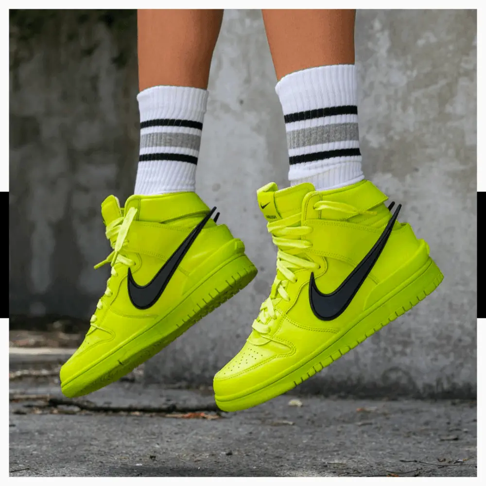 Alternative view of Giày Nike AMBUSH x Dunk High 'Flash Lime' CU7544-300