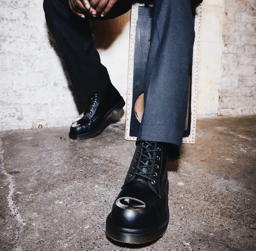 Alternative view of Giày Dr.Martens 101 Exposed Steel Toe Leather 'Black' 26660001