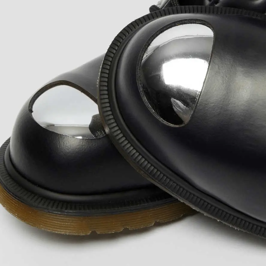 Giày Dr.Martens 101 Exposed Steel Toe Leather 'Black' 26660001 - Ảnh 4