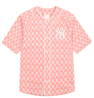 Áo MLB Monogram Baseball Shirt New York Yankees 31BSU1111-50P
