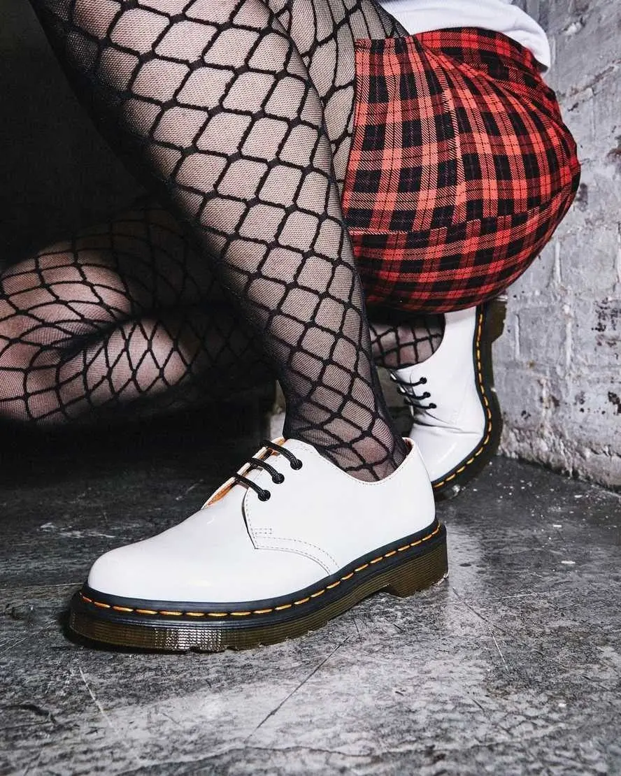 Giày Dr. Martens 1461 Patent Leather Oxford White 26754100 - Ảnh 4