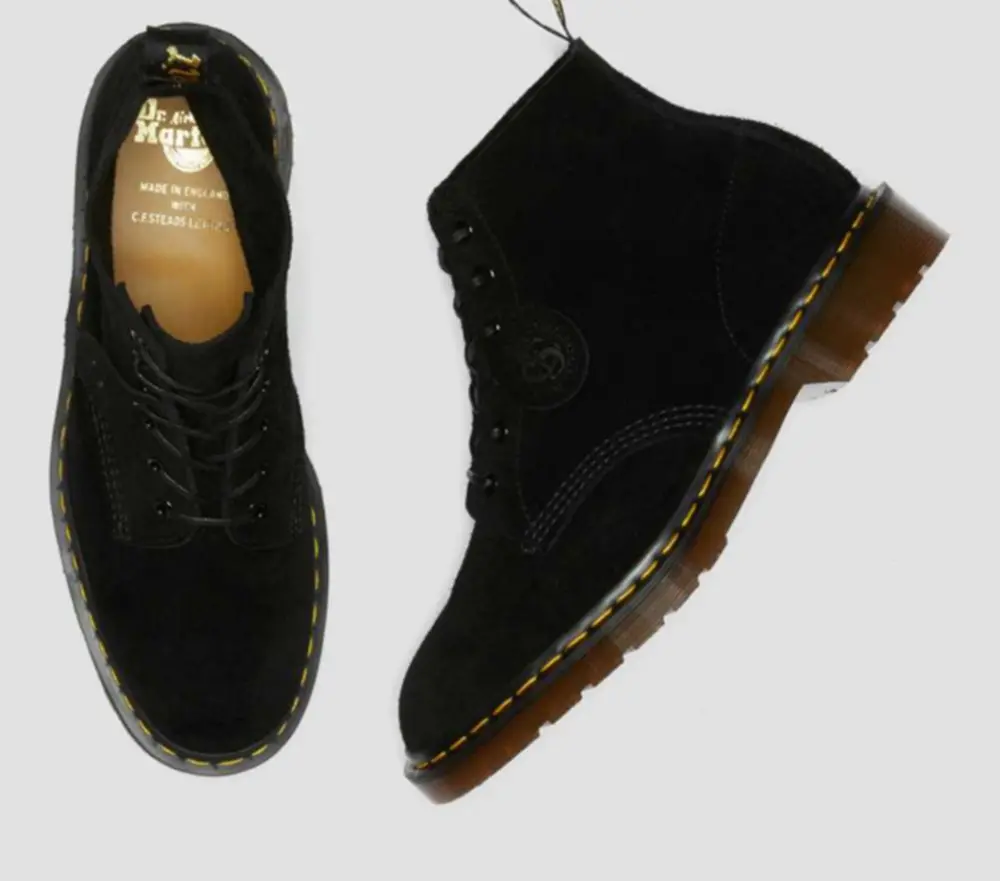Giày Dr.Martens 101 Made In England Suede 'Black' 26852001 - Ảnh 4