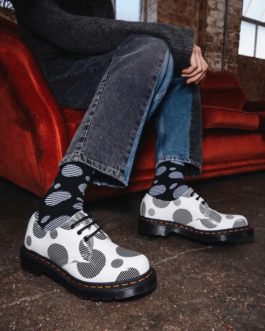 Giày Dr.Martens 1461Polka Dot Smooth 'White Black' 26877101 - Ảnh 3