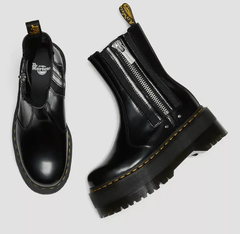 Giày Dr. Martens 2976 Max Leather Platform Chelsea Boots 'Black' 26903001 - Ảnh 4