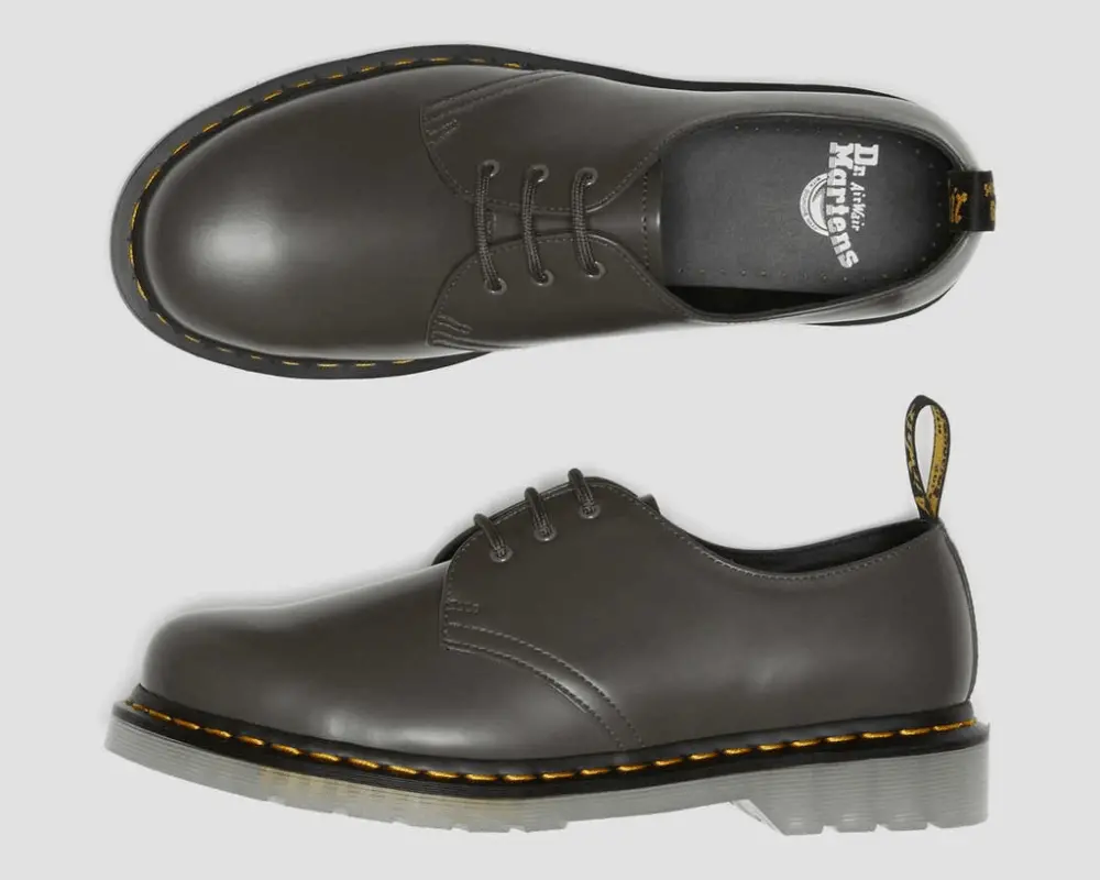 Alternative view of Giày Dr.Martens 1461 Iced Smooth Leather 'Khaki Grey ' 26936481