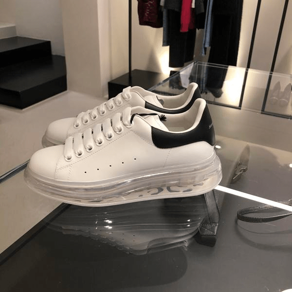Giày Alexander McQueen Wmns Oversized Sneaker 'White Black' 611698-WHX98-9061 - Ảnh 2