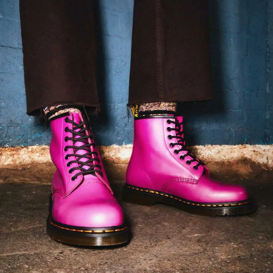 Alternative view of Giày Dr.Martens 1460 Smooth Leather Lace Up 'Violet' 27139673
