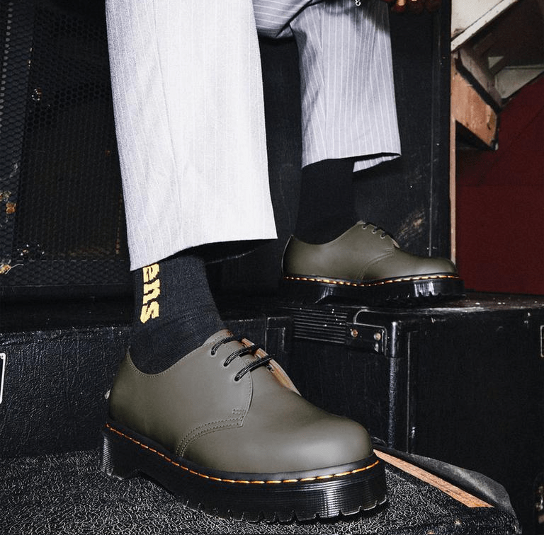 Giày Dr. Martens 1461 Bex Smooth Leather Oxford Shoes 'Khaki Grey' 27141481 - Ảnh 2