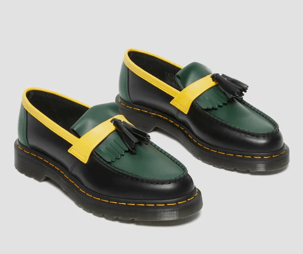 Giày Dr Martens Adrian Tassle Loafers 'Black Green Yellow' 27308001 - Ảnh 6